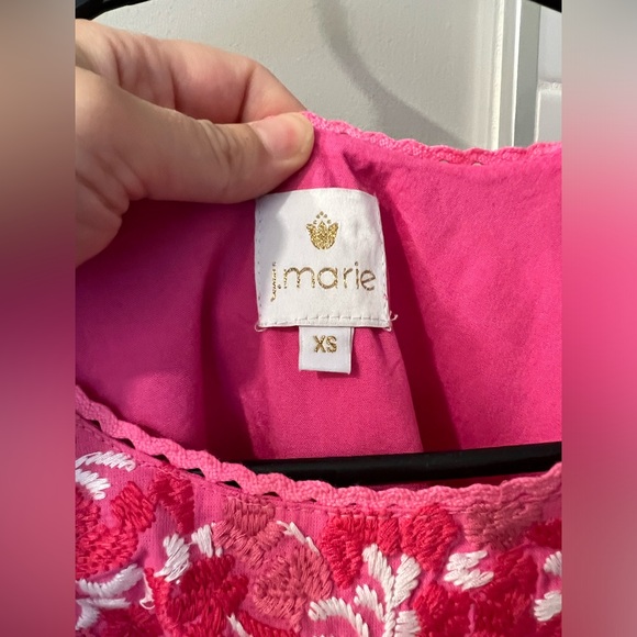 J. Marie Embroidered Dress, Size XS, Hot Pink, NWOT - Picture 3 of 4